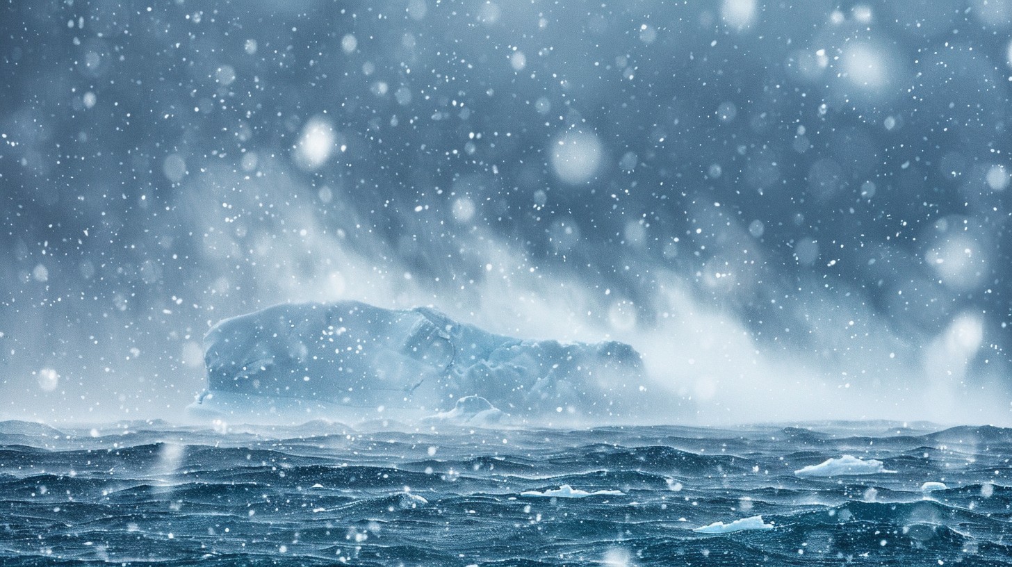 Ocean Spring Snowing Free Wintry Ocean Scene Image - Winter, Iceberg, Ocean | Download at ...