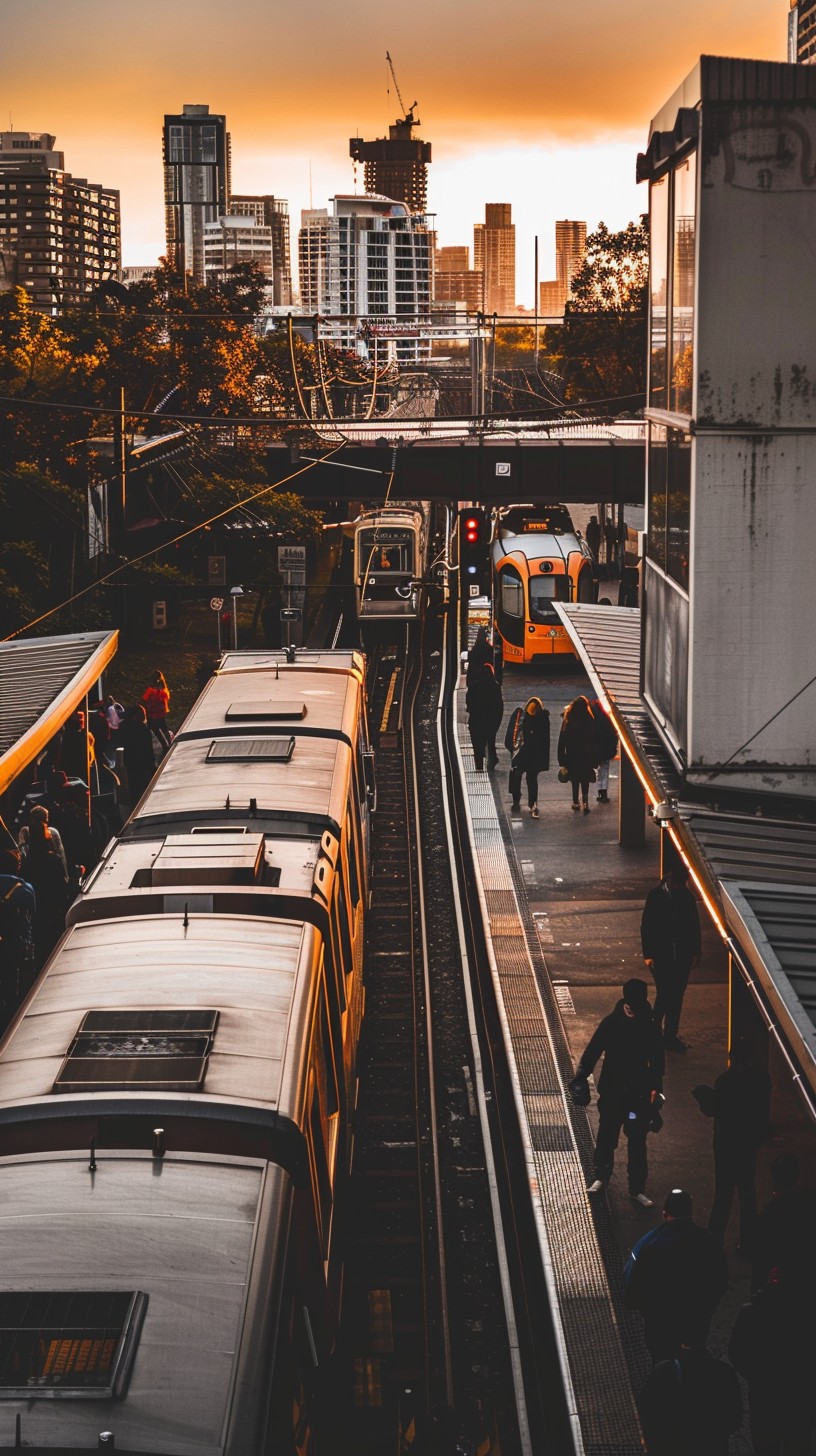 Urban Setting Train Free Urban Train Sunset Image - Cityscape, Sunset, Train | Download at ...