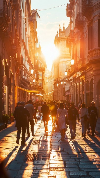 Free Sunset City Stroll Image - Sunset, City, Walking | Download at ...