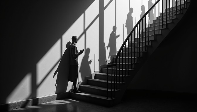 Two Shadows Stairs Free Shadows Climb Stairs Image - Staircase, Shadows, Illustration ...