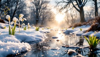 Free Winter Meets Spring Image - Spring, Winter, Snow | Download at ...