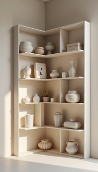 Free Minimalist corner display Image - Minimalist, Shelving, Corner ...