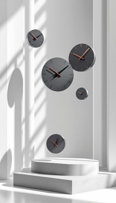 Free Floating Time Circles Image - Minimal, Modern, Clock | Download at ...