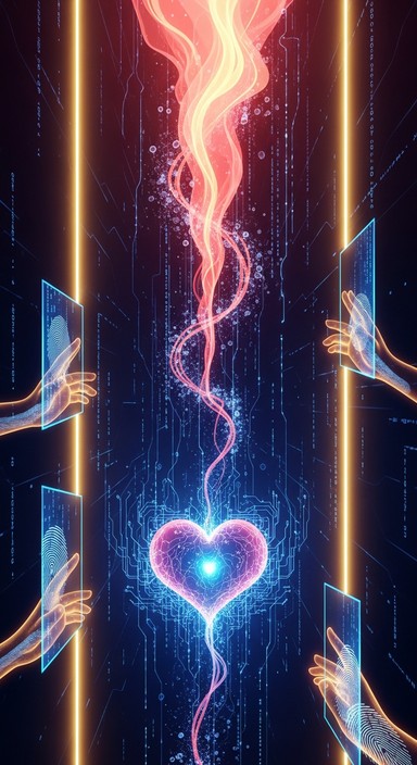 Virtual Heart Connection Free Neon Heart Connection Image - Heart, Neon, Golden | Download at ...