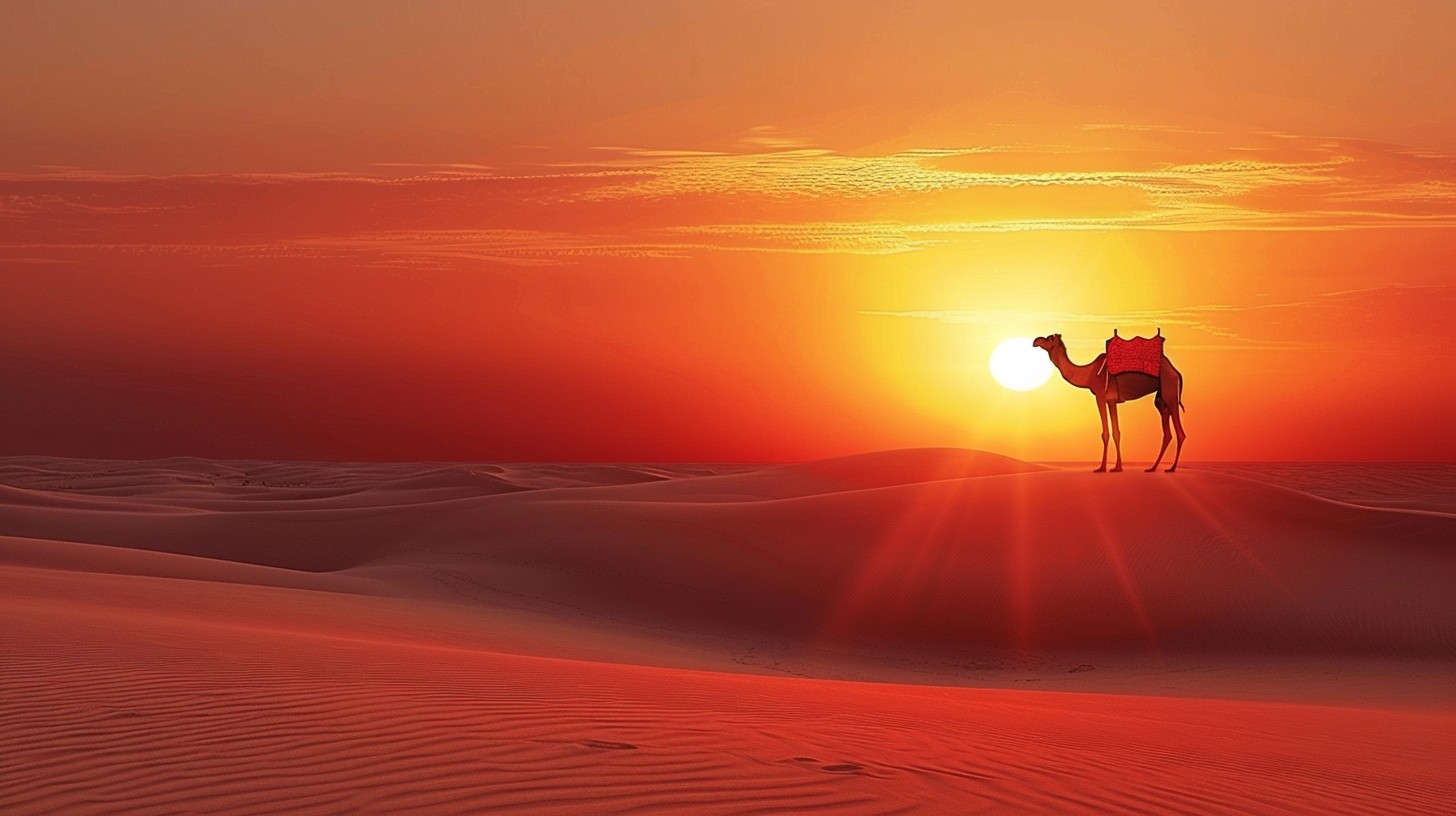 Free Sunset Desert Camel Image - Sunset, Desert, Camel | Download at ...