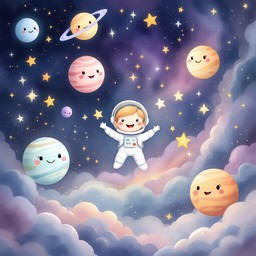 Free Cosmic Kawaii Adventure Image - Kawaii, Space, Planets | Download ...