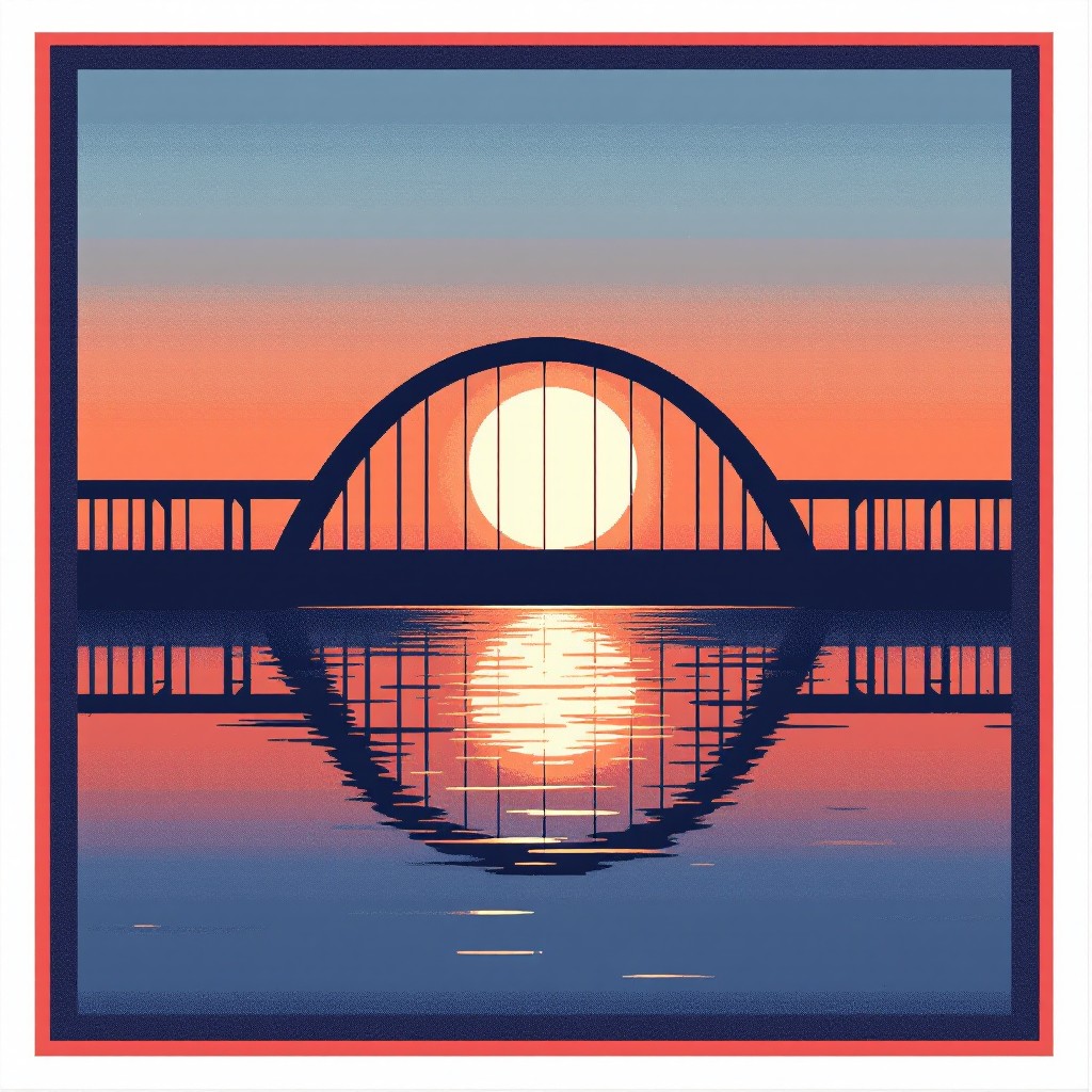 Free Sunset Bridge Reflection Image - Bridge, Sunset, Reflection ...