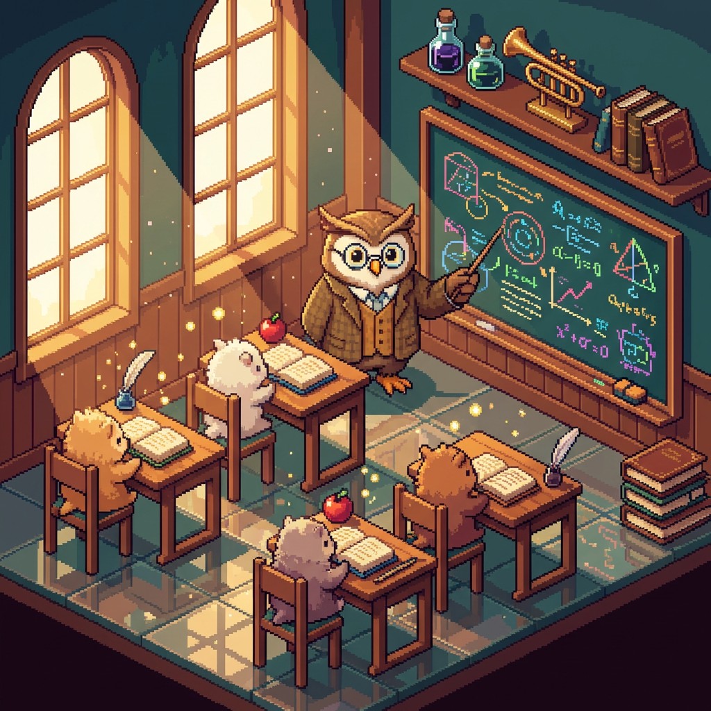 Free Magical Pixel Classroom Image - Pixel, Classroom, Owl | Download ...