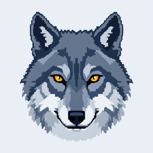 Free Pixelated Wolf Portrait Image - Wolf, Pixel, Art | Download at ...