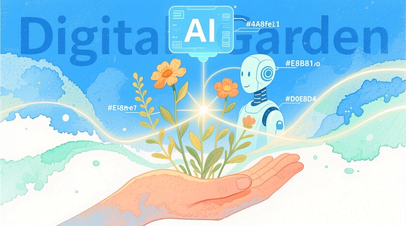 Free Digital Garden Harmony Image - Watercolor, Illustration, Garden ...