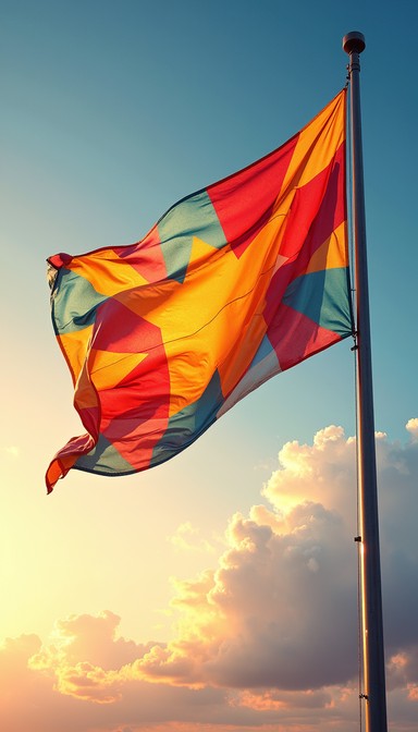 Free Vibrant Flag Waving Image - Flag, Geometric, Vibrant | Download at ...