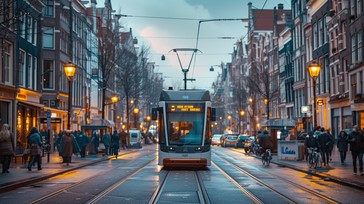 Free Urban Tram Scene Image - Tram, City, Street | Download at StockCake