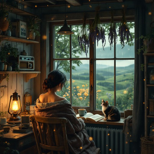 Free Cozy Country Evening Image - Cottage, Countryside, Woman ...