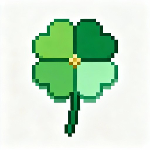Free Lucky Pixel Clover Image - Clover, Pixel, Luck | Download at StockCake