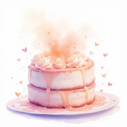 Download Dissolving Memory Cake Image - Watercolor, Cake, Ethereal ...