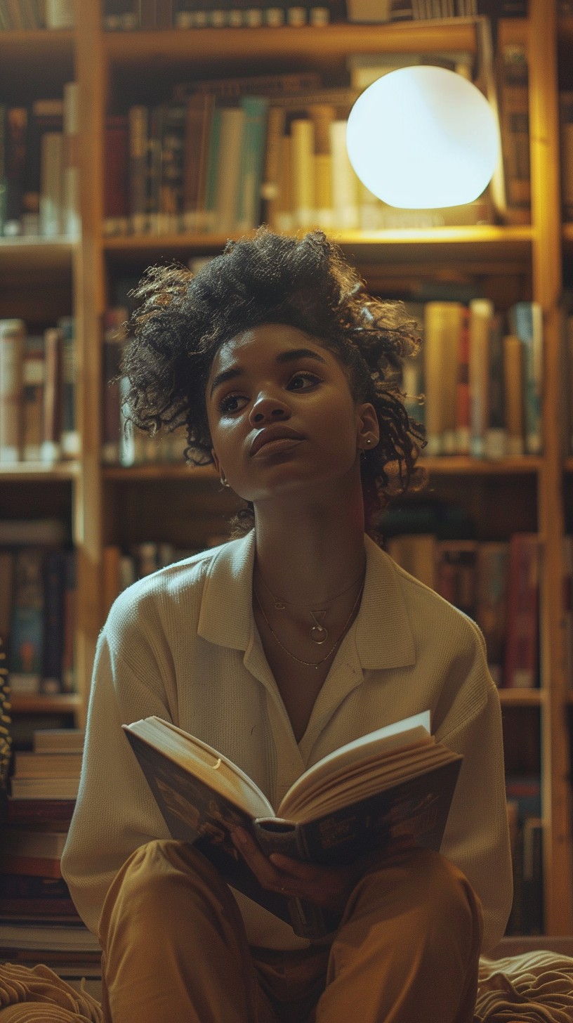 Reading In Library Free Reading in Library Image - Reading, Woman, Library | Download at ...
