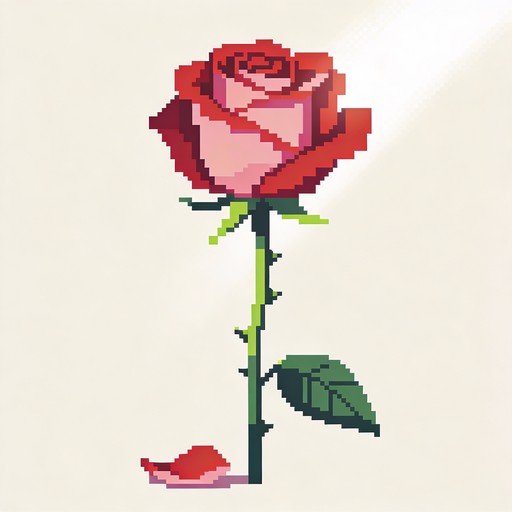 Free Crimson Digital Blooms Image - Pixel, Pixelart, Roses | Download ...