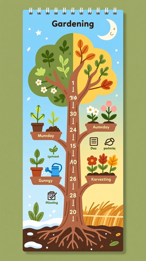 Free Garden Growth Timeline Image - Gardening, Calendar, Seasonal ...
