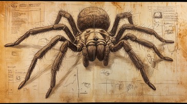 Free Spider Drawing Detailed Image - Spider, Drawing, Notebook ...