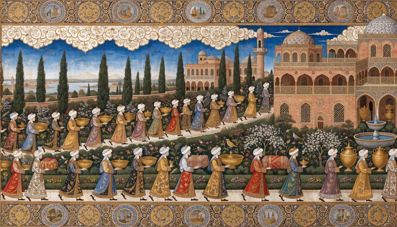 Raan Procession Free Persian Royal Procession Image - Persian, Miniature, Procession ...
