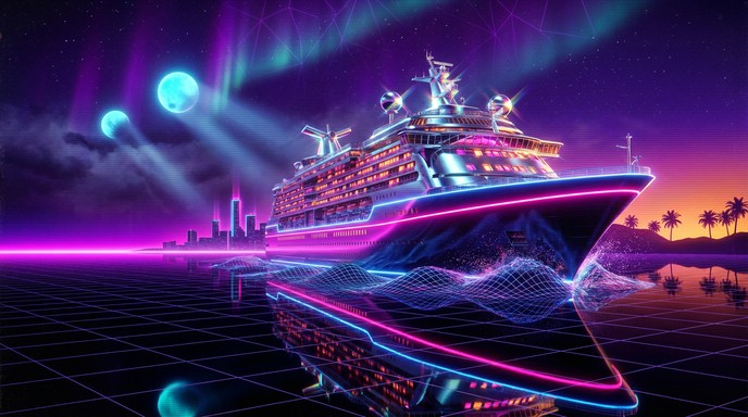 Free Neon Maritime Dreams Image - Lighthouse, Seascape, Ships ...