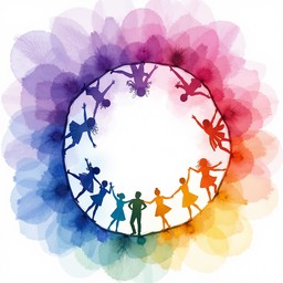 Free Colorful Dance Celebration Image - Dancers, Silhouettes, Rainbow ...