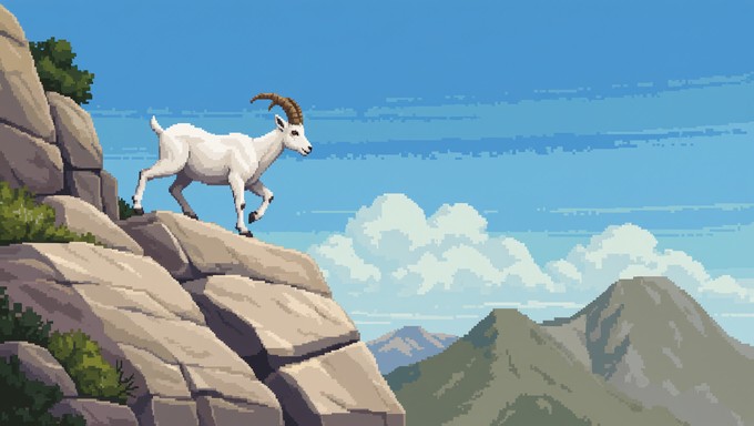 Free Climbing Pixel Mountains Image - Goat, Pixel, Climbing | Download ...