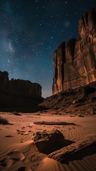 Desert Nightscape Free Starry Desert Night Image - Stars, Desert, Sunset | Download at ...