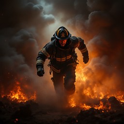 Free Hero Through Fire Image - Firefighter, Hero, Smoke | Download at ...