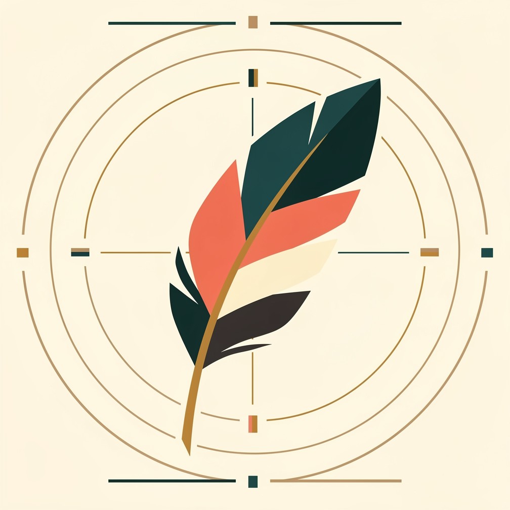 Free Geometric Feather Design Image - Feather, Geometric, Minimalist ...