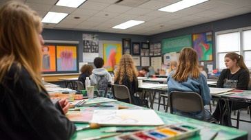 Free Art Class Activity Image - Art, Classroom, Students | Download at ...