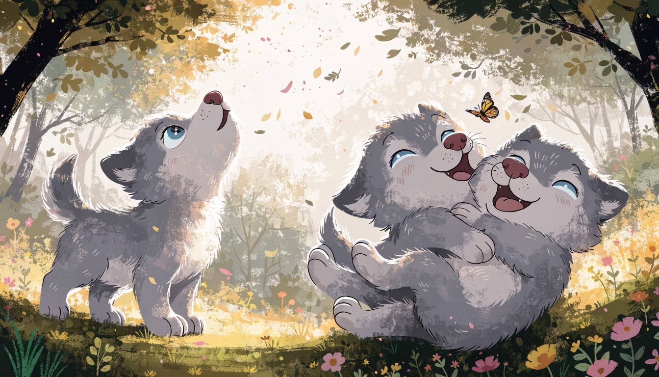 Free Playful Wolf Cubs Image - Wolves, Cubs, Pups | Download at StockCake