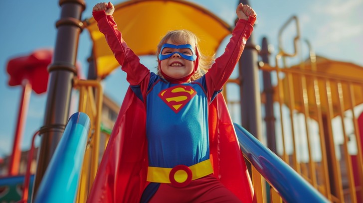 Free Superhero Kid Triumph Image - Child, Superhero, Cape | Download at ...