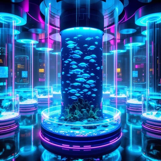 Free Neon Aquatic Future Image | Download at StockCake