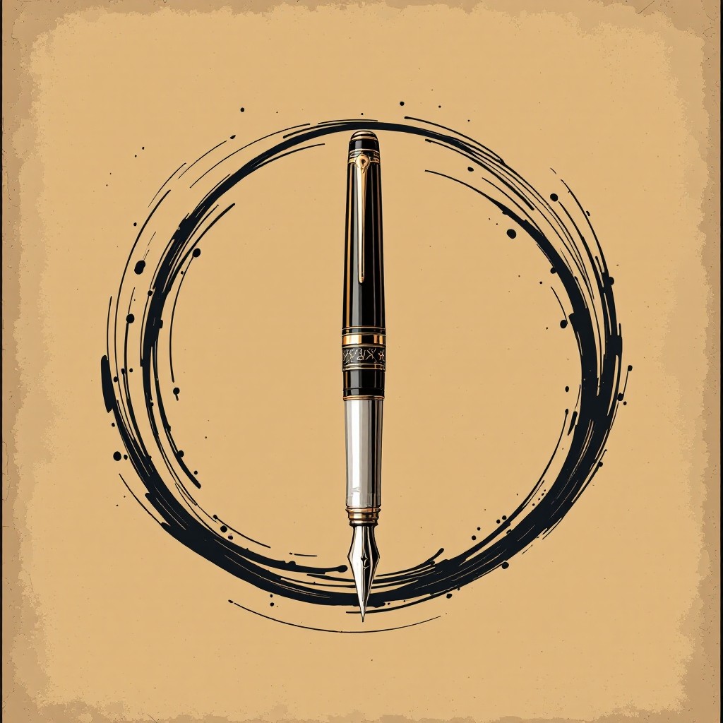 Free Pen Meets Circle Image - Pen, Fountain, Ink | Download at StockCake