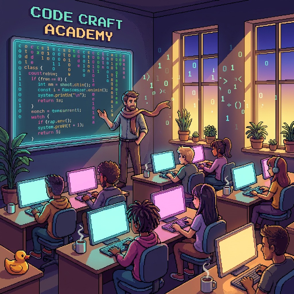 Free Learning Programming Together Image - Pixel, Art, Classroom ...