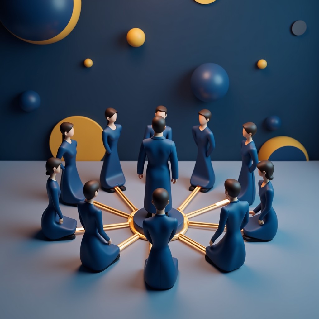 Free Connected Team Formation Image - Leadership, Teamwork, 3d ...