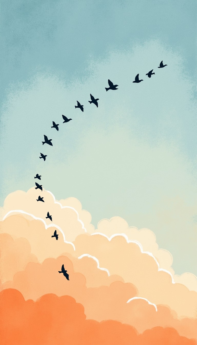 Free Dawn Flight Path Image - Birds, Silhouettes, Migration | Download ...