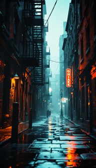 Free Rainy Noir Alley Image - Alleyway, Urban, Noir | Download at StockCake