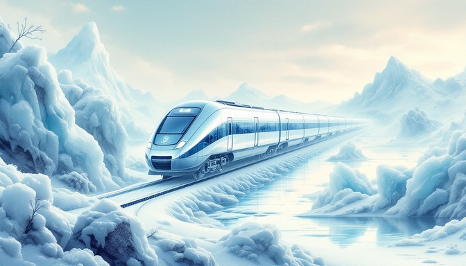Train Light Iced Free Frozen Train Tracks Image - Train, Ice, Frozen | Download at StockCake