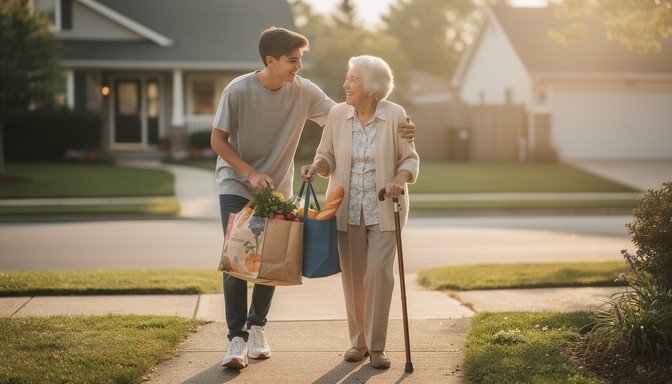 Free Kindness Across Generations Image - Teenager, Elderly, Helping ...