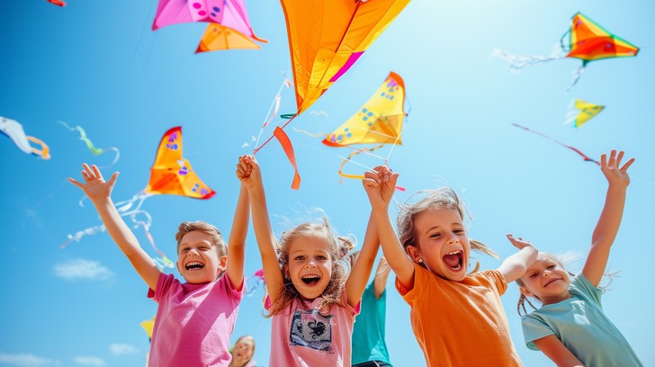 Free Joyful kite flying Image - Children, Kites, Flying | Download at ...