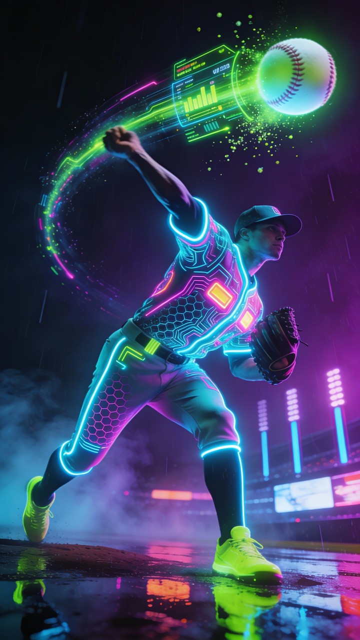 Pitcher Neon Free Neon Baseball Future Image - Baseball, Pitcher, Neon | Download at ...