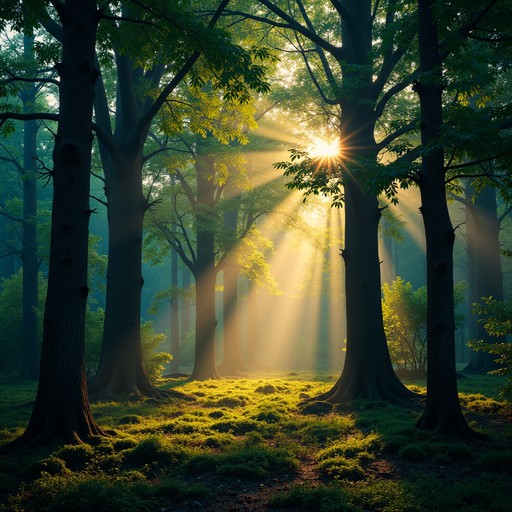 Free Enchanted Forest Path Image - Forest, Misty, Sunbeams | Download ...