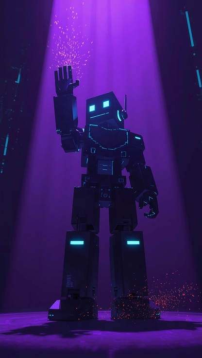 Free Pixel Robot Rising Image - Robot, Pixel, Futuristic | Download at ...