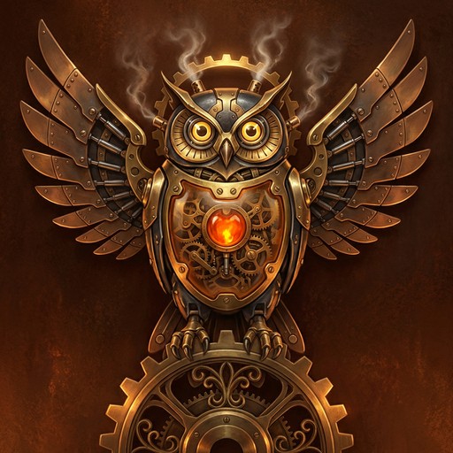 Free Clockwork Owl Emblem Image - Steampunk, Clockwork, Mechanical ...