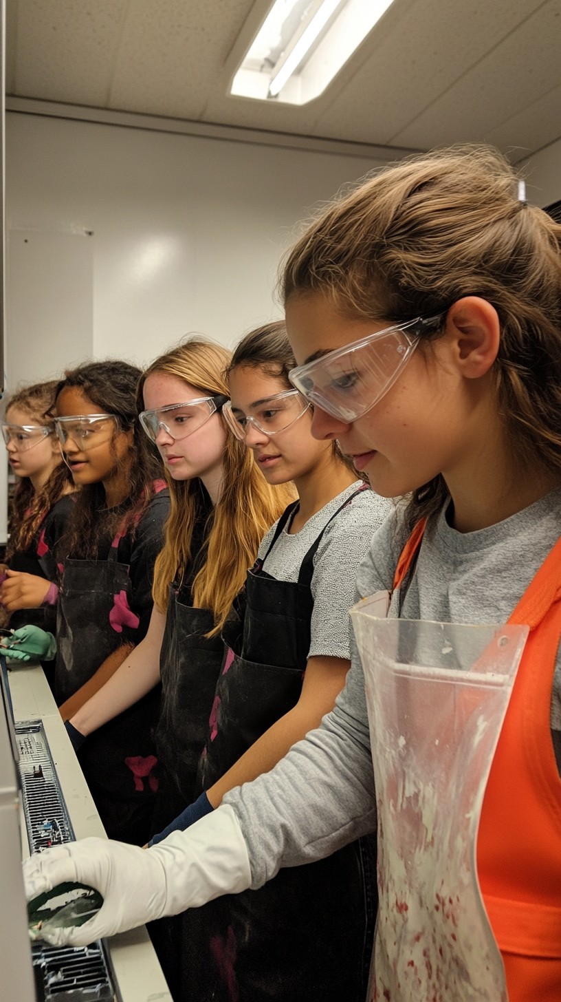 Free Students performing experiment Image - Students, Laboratory ...