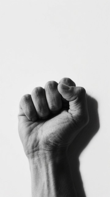 Free Defiant fist raised Image - Strength, Fist, Monochrome | Download ...