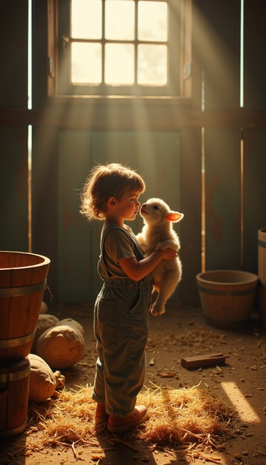 Free Barnyard childhood innocence Image - Barn, Rural, Overalls ...