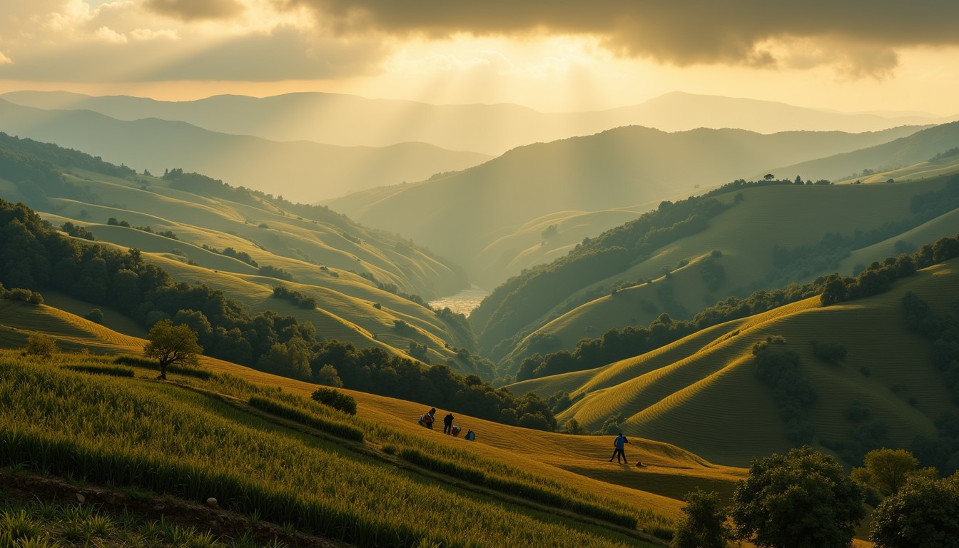 Free Golden Mountain Valley Image - Mountains, Sunrise, Valley ...